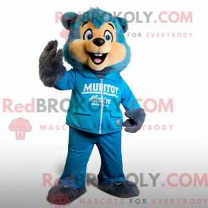 Mascot character of a Blue...