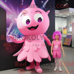 Mascottefiguur van een Pink...