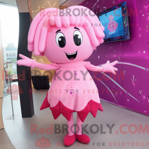 Mascot character of a Pink...