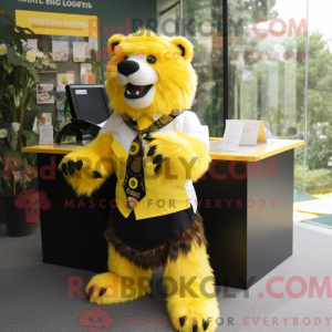Personnage mascotte d ours...