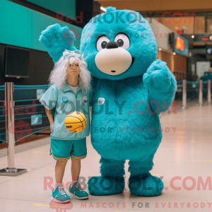 Mascot character of a Teal...