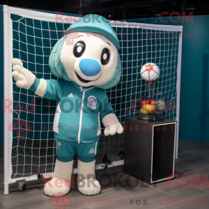Mascot character of a Teal...
