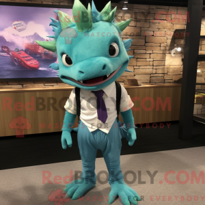Mascot character of a Teal...