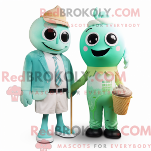 Mascot character of a Teal...