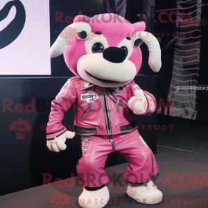 Mascot character of a Pink...