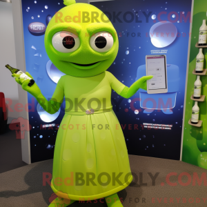 Postava maskota limetkově...