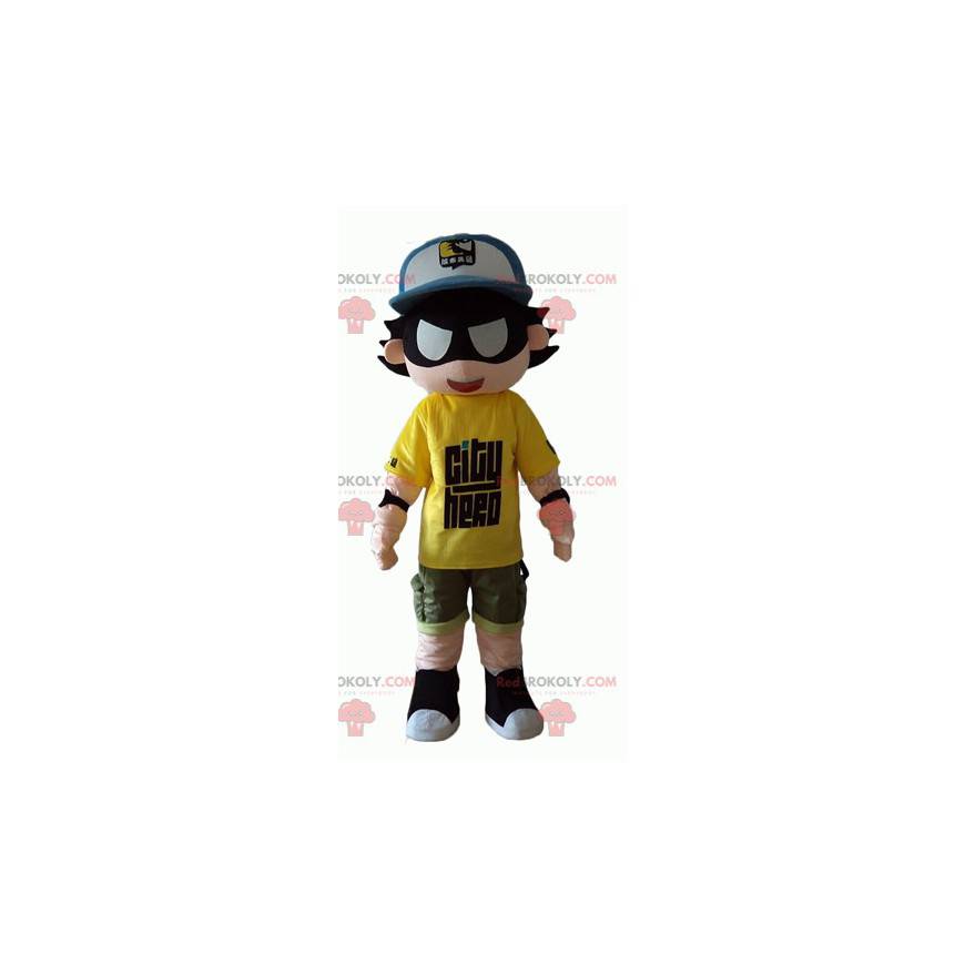 Superhelden-Kindermaskottchen mit Augenbinde - Redbrokoly.com