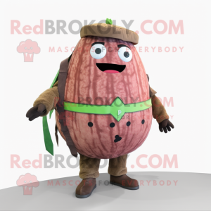 Brun vattenmelon maskot...