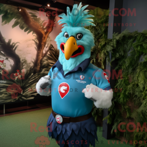 Mascot character of a Cyan...