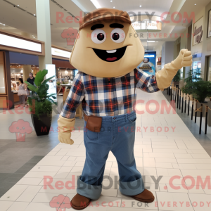 Mascot character of a Tan...