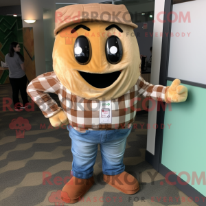 Mascot character of a Tan...