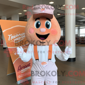 Mascot character of a Peach...