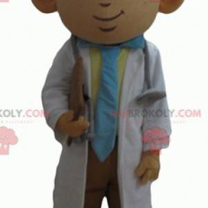 Médico mascote de jaleco branco - Redbrokoly.com