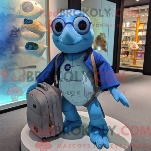 Maskottchen einer blauen...
