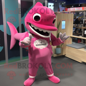 Pink Shark mascotte kostuum...