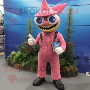 Pink Shark mascotte kostuum...