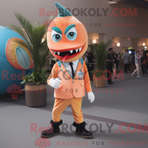 Mascot character of a Peach...