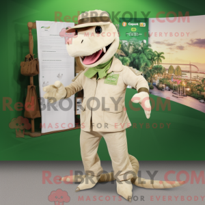 Mascot character of a Beige...