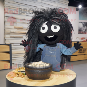 Svart Ramen maskot drakt...