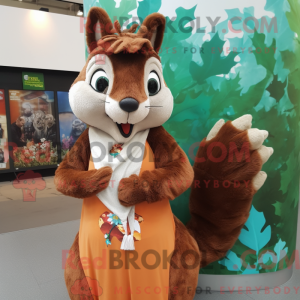 Mascotte d écureuil habillé...