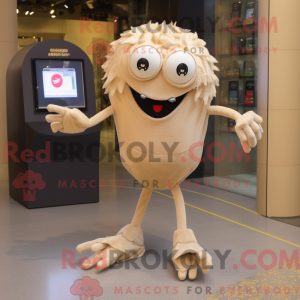 Mascot character of a Beige...