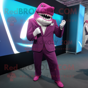 Magenta Megalodon mascotte...