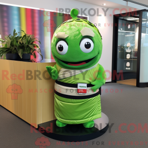Mascot character of a Green...