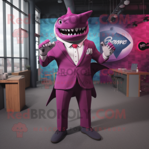 Magenta Megalodon mascotte...