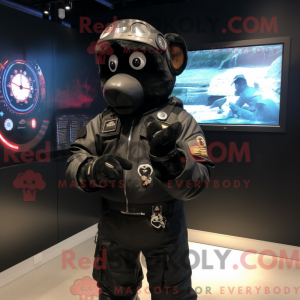 Maskottchen eines schwarzen...