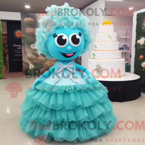 Mascot character of a Cyan...