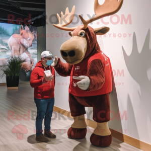 Red Elk mascotte kostuum...