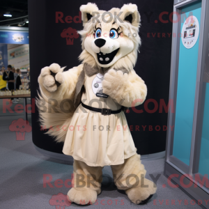 Mascot character of a Beige...