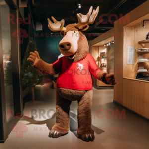 Red Elk mascotte kostuum...