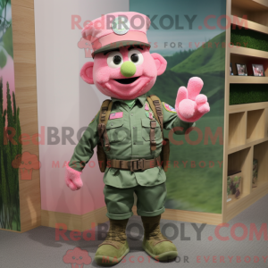 Mascot character of a Pink...