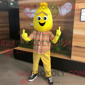 Postava maskota citronově...