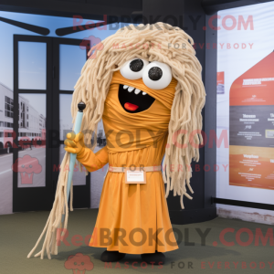 Mascot character of a Tan...