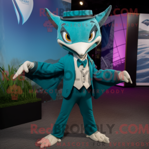 Mascot character of a Teal...