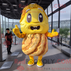 Mascottefiguur van een gele...