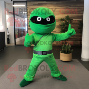 Grønn ninja maskot drakt...