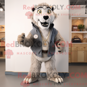Mascot character of a Gray...