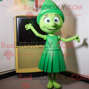 Mascot character of a Green...