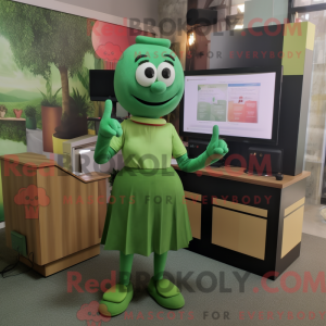 Mascot character of a Green...