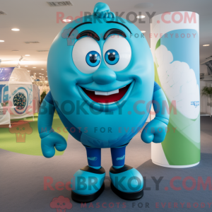 Mascot character of a Cyan...