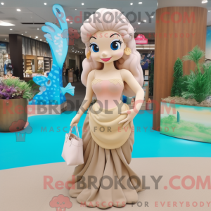 Mascot character of a Beige...