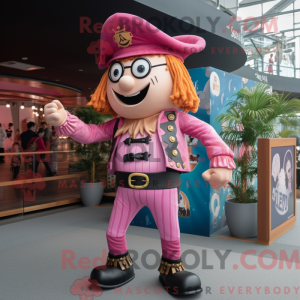 Maskottchen eines rosa...