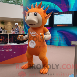 Mascottefiguur van een...