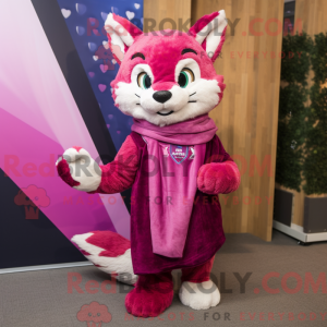 Máscara de cor magenta com...