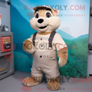 Maskot karakter af en beige...