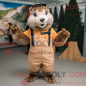 Mascottefiguur van een...