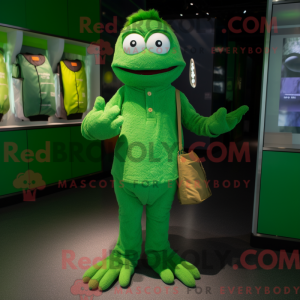 Maskotfigur af en Green...